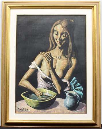 Firma indecifrata "Elaseo" olio su tela (cm 70x50) firmato in basso a...