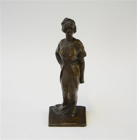 B. Morelli B. Morelli, "Fanciulla" scultura in bronzo (h cm 29) firmata alla...