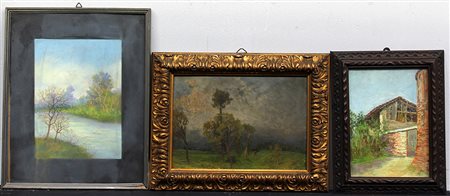 Nicola Laurenti Lotto composto da tre dipinti di Nicola Laurenti, uno non...