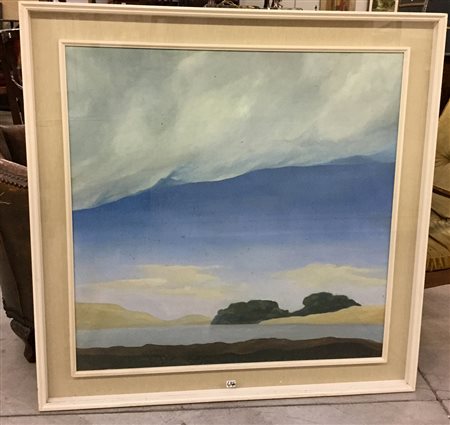 Ribaltina di forma mossa a tre cassetti ed un’anta (cm 85x90x40)(difetti)