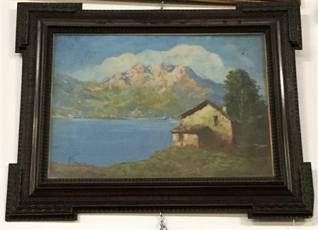 Lotto composto da due dipinti ad olio su tela raffiguranti "Ritratto...