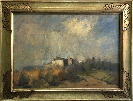 Piero Nardi “Paesaggio” olio su tela (cm 50x70) firmato in basso a sinistra,...
