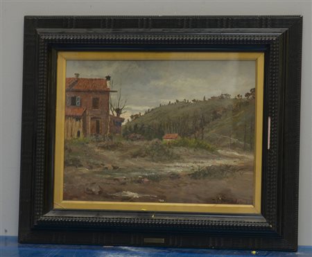 Giuliano Amadori (Bologna 1883 - 1972)"San Ruffillo, aprile tempo piovoso"...