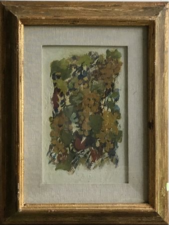 Firma indecifrata “Senza titolo” olio su masonite (cm 30x20) firmato è...