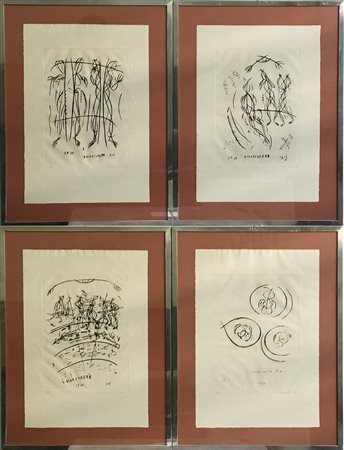 Ennio Toniolo “Ecclesiaste” 1978 gruppo di quattro litografie (cm 50x35)...