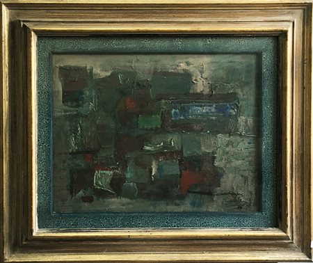 Giordano Alvaro “Vecchie baracche” 1959 olio su tela (cm 40x50) firmato è...