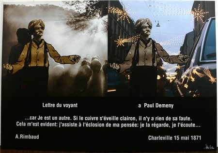 Elsa Milani "Senza titolo" due tecniche miste fotografichecm 70x100Firmate...