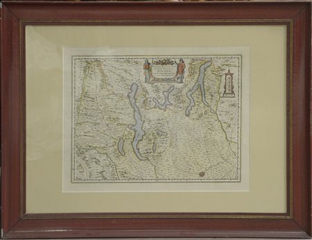 Carta geografica a colori del secolo XVIII raffigurante la parte alpestre...