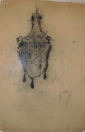 Pizzi Cannella Senza titolo tecnica mista 40x60 autentica dell'artista su foto