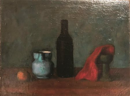 Domenico Cantatore Natura morta olio su tela 40x50 anni 30 autentica sul retro