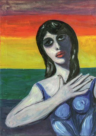 Pompeo Borra Figura di donna 50x70 provenienza Galleria Cassiopea Bari