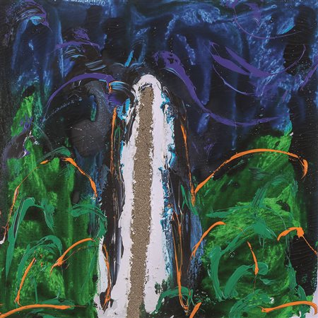 Mario Schifano Senza titolo acrilico su tela 100x100 seconda metà anni 80...