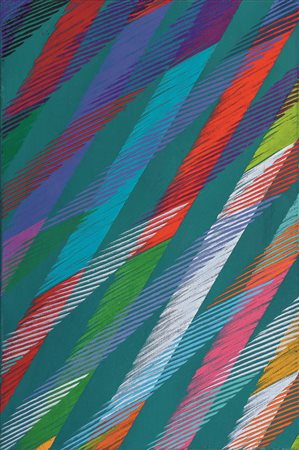 Piero Dorazio Tutti i nodi III olio su tela del 1991 60x40 archivio studio...