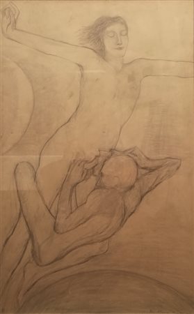 Pierre Klossowski L'essor du Baphomet mine de plombe 110x75 del 1972...