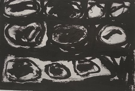 Jannis Kounellis Piombo pastello a olio su cartoncino del 2008 50x70...