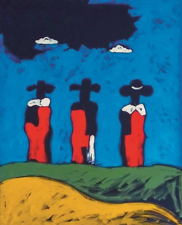 Tano Festa Senza titolo acrilico su tela 160x130 archivio Tano Festa Studio...