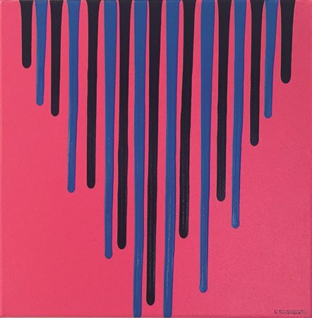 Giuseppe Fortunato Smalti su tela Senza titolo 20x20 autentica dell'artista...