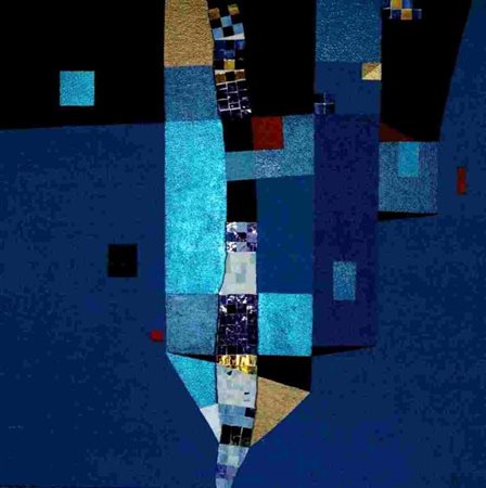 CLAUDIO BANDINI Magic 45 And Instead, 2015 fresco & smalti mosaics on canvas...