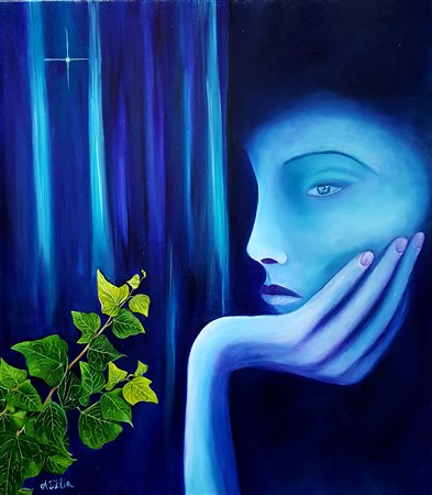 ANNA D’ELIA Anestesia del pensiero, 2018 olio su tela cm 70x80x0,5