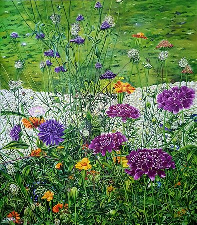 ANNA D’ELIA Il prato di Sveva 2, 2018 olio su tela cm 70x80