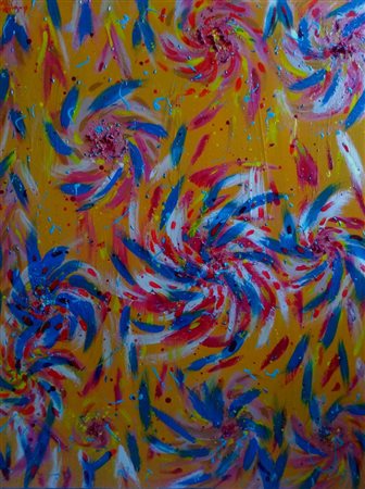 ANTONELLA DI RENZO “Esplosioni cosmiche”, 2010 acrilico sabbia su tela cm...