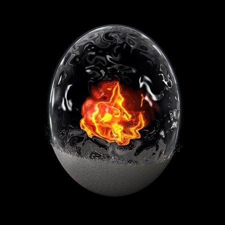 ROSSELLA PEZZINO DE GERONIMO L’Uovo Aurico Opera Olografica 180 cm. Diametro...