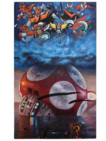 ALEX CAMINITI Super Robot Tecnica mista su tela cm 100x70