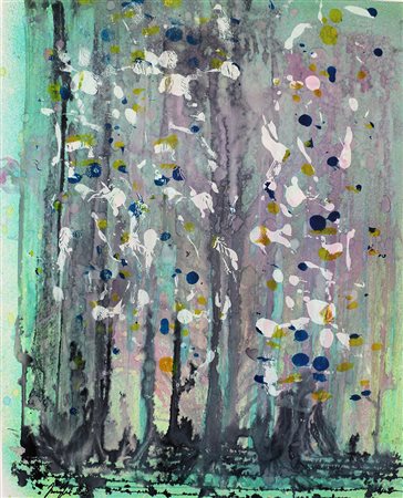 MASSIMO SOLDI Non bosco, 2018 Tecnica mista inchiostro e acrilico su...