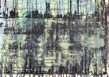 MASSIMO SOLDI Ricordo di un bosco, 2018 inchiostro su tela cm 50x70