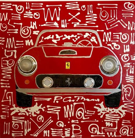 PAOLO CUTRANO Ferrari 250GT Spider California Tecnica mista su tela cm 100x100