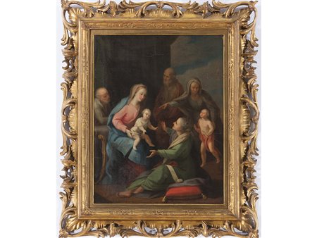 Anonimo Maestro del XVIII secolo Madonna con bambino, S. Elisabetta e...