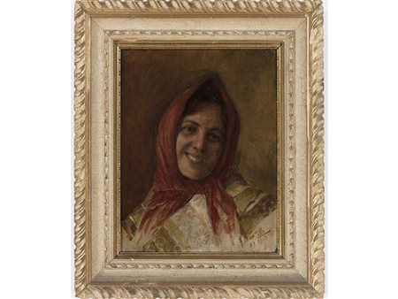 F.Sartilli ? F.Sartilli ? (XIX secolo) Ritratto di giovane donna 46x35,5 cm...