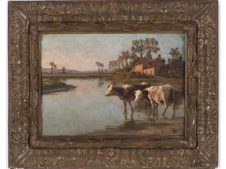 Félix Planquette Félix Planquette (1873-1964) Abbeveraggio delle mucche...