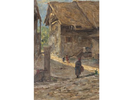 Firma illeggibile Firma illeggibile (XX secolo) Baite con figure 24x16 cm...