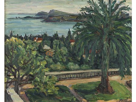 Angelo Mucci Angelo Mucci (1883-?) Paesaggio 40x50 cm Olio su cartoncino telato