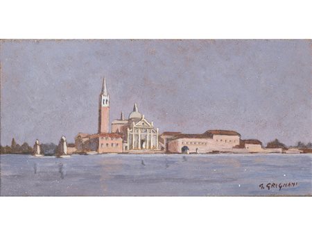 Gino Grignani Gino Grignani (1925) Venezia 13x18 cm Olio su faesite