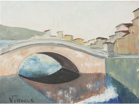 Gualtiero Vittori Gualtiero Vittori (XX secolo) Salò 30x40 cm Olio su tela