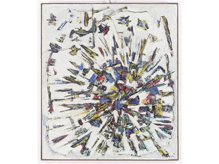Eduardo Palumbo Eduardo Palumbo (1932-2018) Esplosione sulla città 80x70 cm...