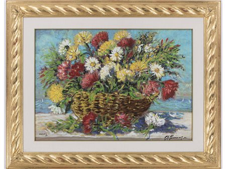 Giovan Francesco Gonzaga Giovan Francesco Gonzaga (1921-2007) Cesto con fiori...