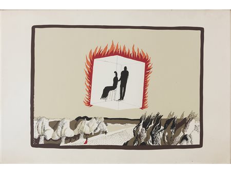 Maria Anto Maria Anto (1936-2007) In viaggio 69,5x103,5 cm Litografia