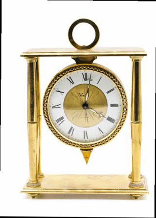 OROLOGIO DA TAVOLO VETTA in metallo con quadrante a numeri romani....