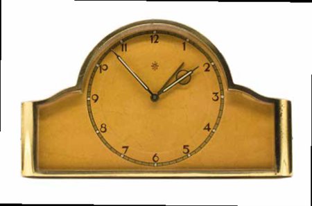 OROLOGIO DA TAVOLO JUNGHANS in metallo con quadrante a numeri arabi....