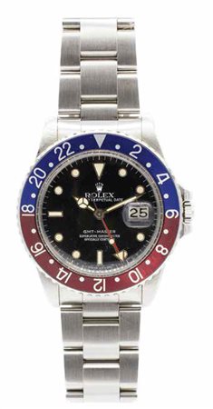 OROLOGIO DA UOMO ROLEX GMT MASTER II in acciaio, referenza 16750, cassa in...