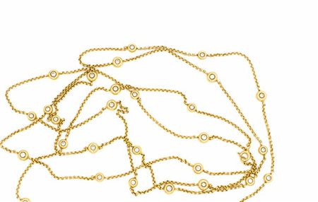 CATENA in oro giallo con brillanti del peso complessivo di ct. 2,00 circa,...