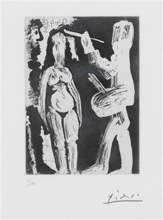 Pablo Picasso, Malaga 1881 - Mougins 1973, Senza titolo, 1968, Acquatinta, es...