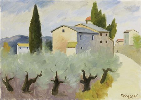 Nino Tirinnanzi, Greve in Chianti (Fi) 1923 - Firenze 2003, Casolari, 1974,...