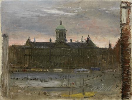 Pietro Annigoni, Milano 1910 - Firenze 1988, Alla sera, anni Quaranta, Olio...