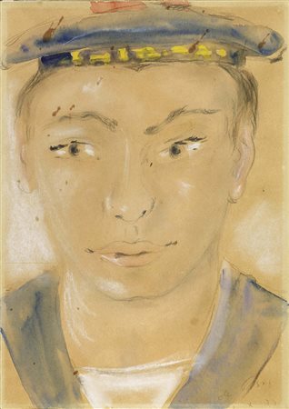 Filippo de Pisis, Ferrara 1896 - Milano 1956, Marinaio, 1935, Acquerello e...