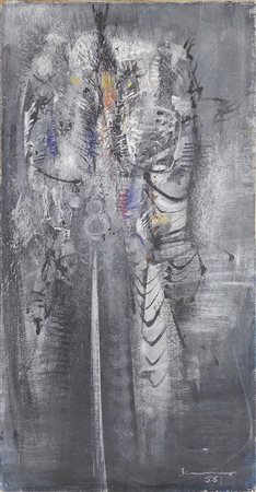 Emilio Scanavino, Genova 1922 - Milano 1986, Senza titolo, 1955, Olio su...