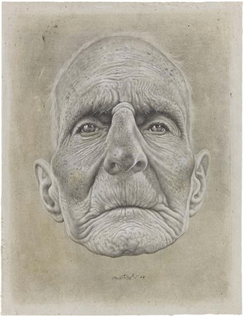 Andrea Martinelli, Prato 1965, Maschera, 2007, Tecnica mista su carta...